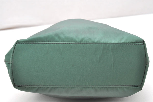 Authentic Christian Dior Maris Pearl Shoulder Hand Bag Purse Nylon Green 4531K