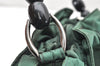 Authentic Christian Dior Maris Pearl Shoulder Hand Bag Purse Nylon Green 4531K