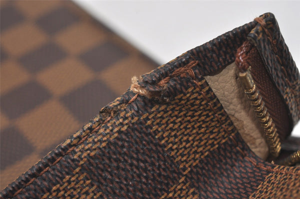 Authentic Louis Vuitton Damier Poche Toilette 26 Pouch N47543 LV Junk 4532I