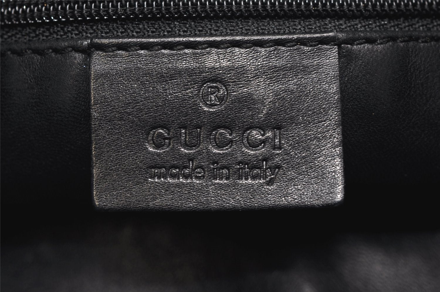 Authentic GUCCI Vintage Shoulder Hand Bag Leather 0013192 Black 4532K