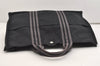 Authentic HERMES Fourre Tout MM Vintage Hand Tote Bag Canvas Black 4533J