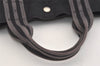 Authentic HERMES Fourre Tout MM Vintage Hand Tote Bag Canvas Black 4533J