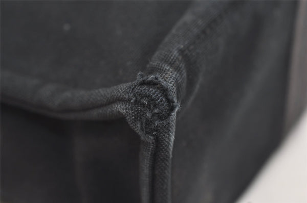 Authentic HERMES Fourre Tout MM Vintage Hand Tote Bag Canvas Black 4533J