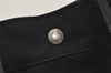Authentic HERMES Fourre Tout MM Vintage Hand Tote Bag Canvas Black 4533J