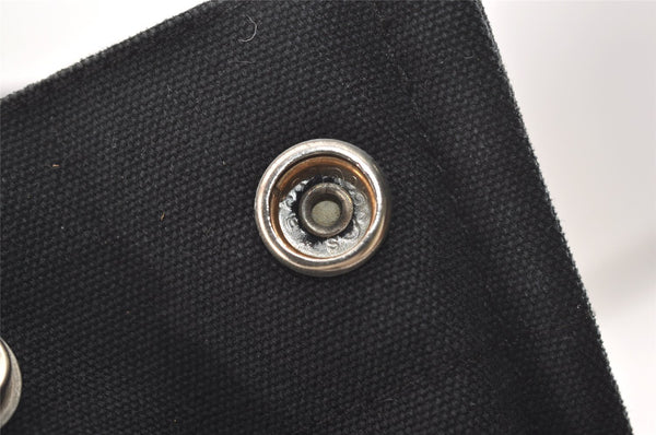 Authentic HERMES Fourre Tout MM Vintage Hand Tote Bag Canvas Black 4533J