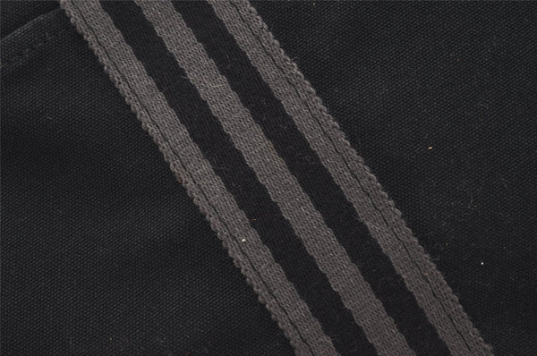 Authentic HERMES Fourre Tout MM Vintage Hand Tote Bag Canvas Black 4533J