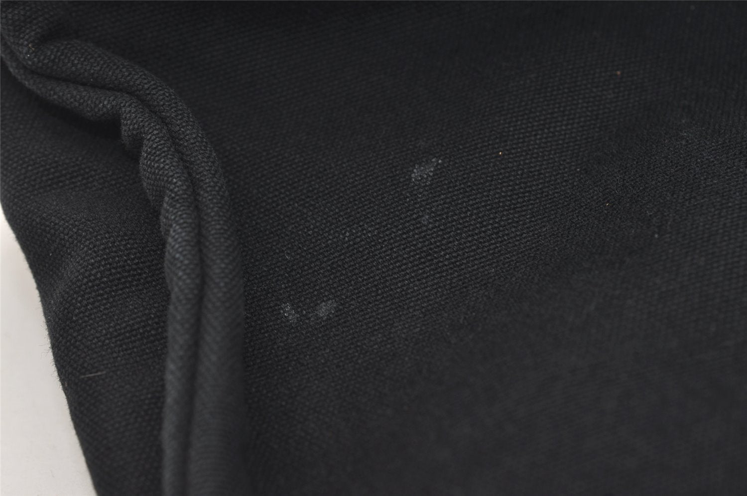 Authentic HERMES Fourre Tout MM Vintage Hand Tote Bag Canvas Black 4533J