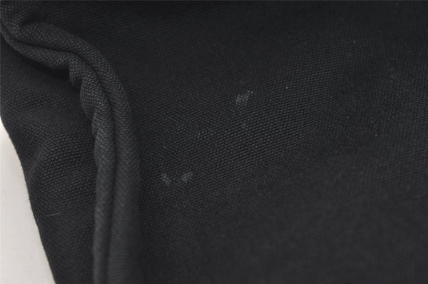 Authentic HERMES Fourre Tout MM Vintage Hand Tote Bag Canvas Black 4533J