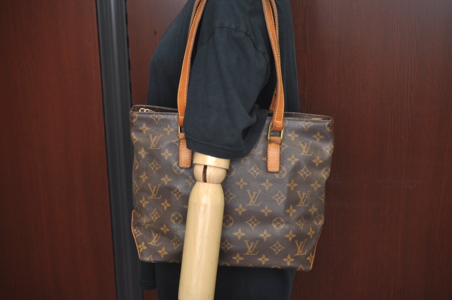 Authentic Louis Vuitton Monogram Cabas Piano Shoulder Tote Bag M51148 LV 4535J