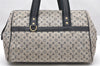Authentic Louis Vuitton Monogram Mini Josephine GM Hand Bag Blue M92211 LV 4535K