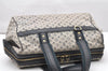 Authentic Louis Vuitton Monogram Mini Josephine GM Hand Bag Blue M92211 LV 4535K
