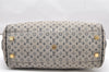 Authentic Louis Vuitton Monogram Mini Josephine GM Hand Bag Blue M92211 LV 4535K