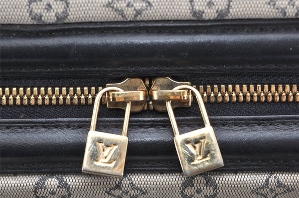 Authentic Louis Vuitton Monogram Mini Josephine GM Hand Bag Blue M92211 LV 4535K