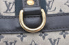Authentic Louis Vuitton Monogram Mini Josephine GM Hand Bag Blue M92211 LV 4535K