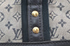 Authentic Louis Vuitton Monogram Mini Josephine GM Hand Bag Blue M92211 LV 4535K