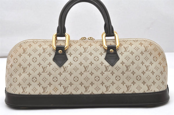 Auth Louis Vuitton Monogram Mini Alma Ron Hand Bag Khaki Beige M92206 LV 4536K
