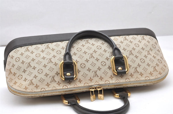 Auth Louis Vuitton Monogram Mini Alma Ron Hand Bag Khaki Beige M92206 LV 4536K