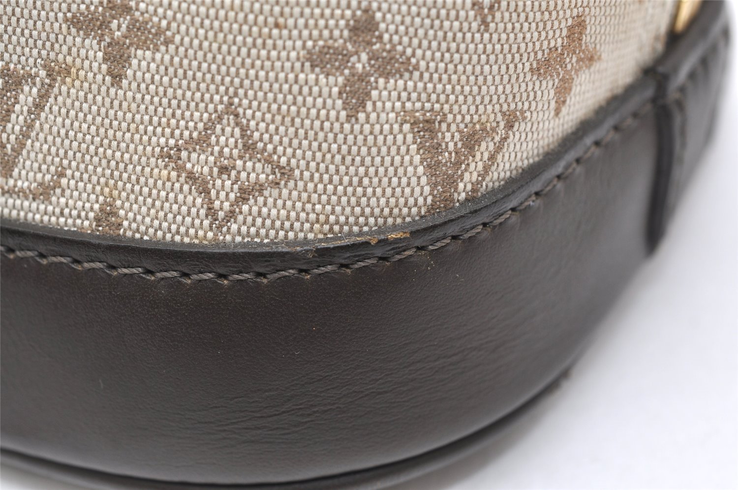 Auth Louis Vuitton Monogram Mini Alma Ron Hand Bag Khaki Beige M92206 LV 4536K