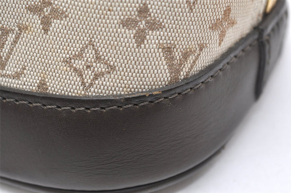 Auth Louis Vuitton Monogram Mini Alma Ron Hand Bag Khaki Beige M92206 LV 4536K