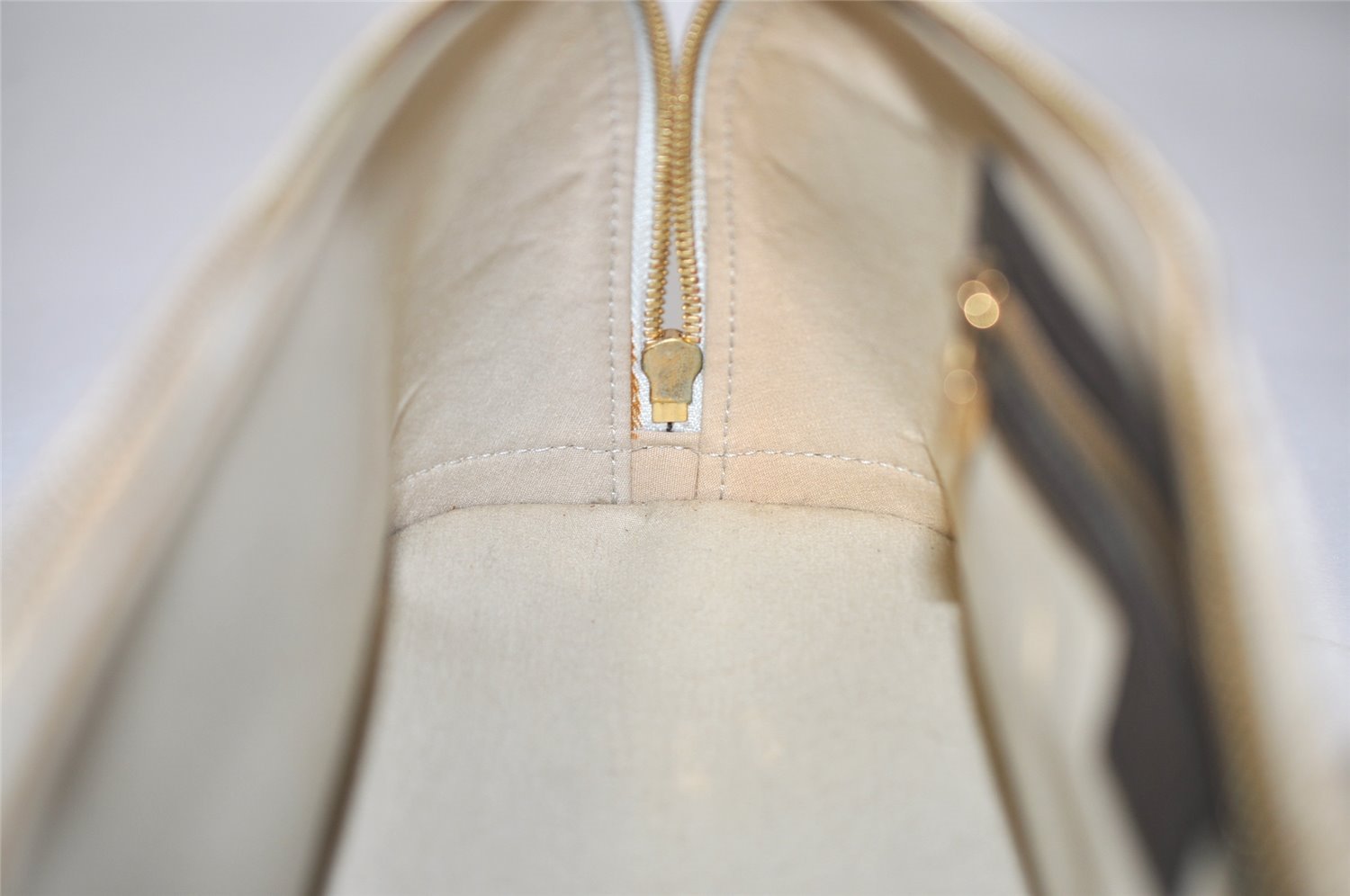 Auth Louis Vuitton Monogram Mini Alma Ron Hand Bag Khaki Beige M92206 LV 4536K