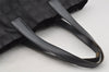 Authentic CHANEL New Travel Line Shoulder Tote Bag Nylon Leather Black 4538J