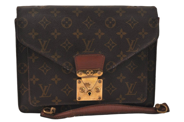 Authentic Louis Vuitton Monogram Monceau 2Way Hand Bag M51187 Junk 4538K