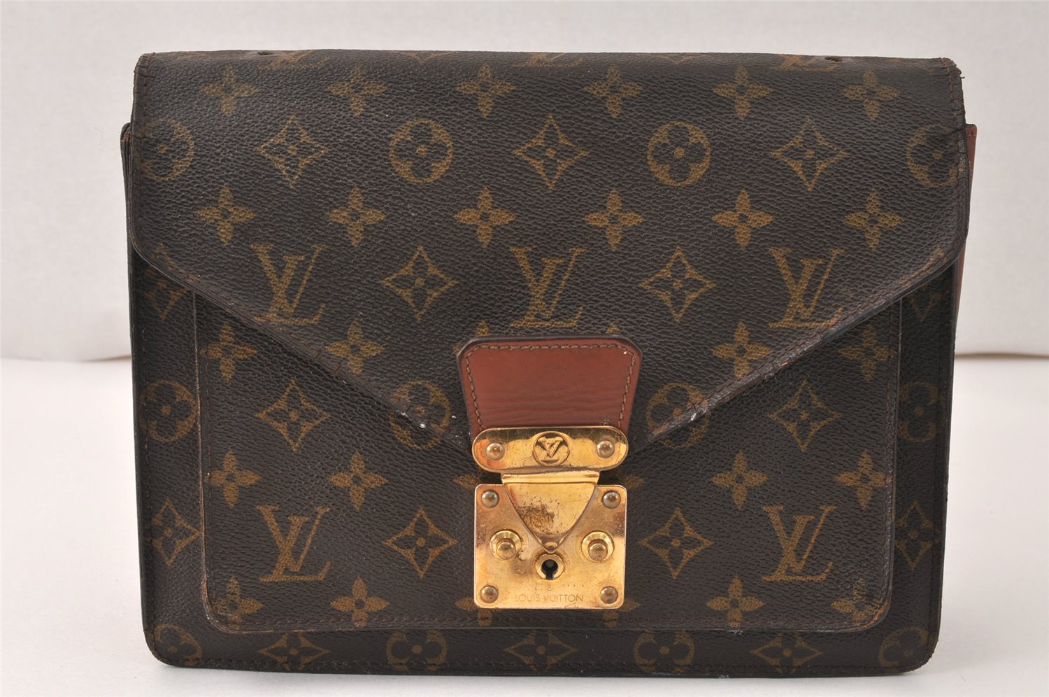 Authentic Louis Vuitton Monogram Monceau 2Way Hand Bag M51187 Junk 4538K
