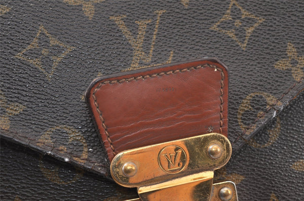 Authentic Louis Vuitton Monogram Monceau 2Way Hand Bag M51187 Junk 4538K