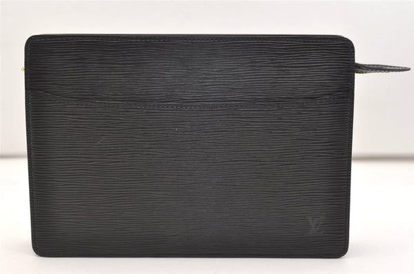 Authentic Louis Vuitton Epi Pochette Homme Clutch Hand Bag Black M52522 LV 4539J