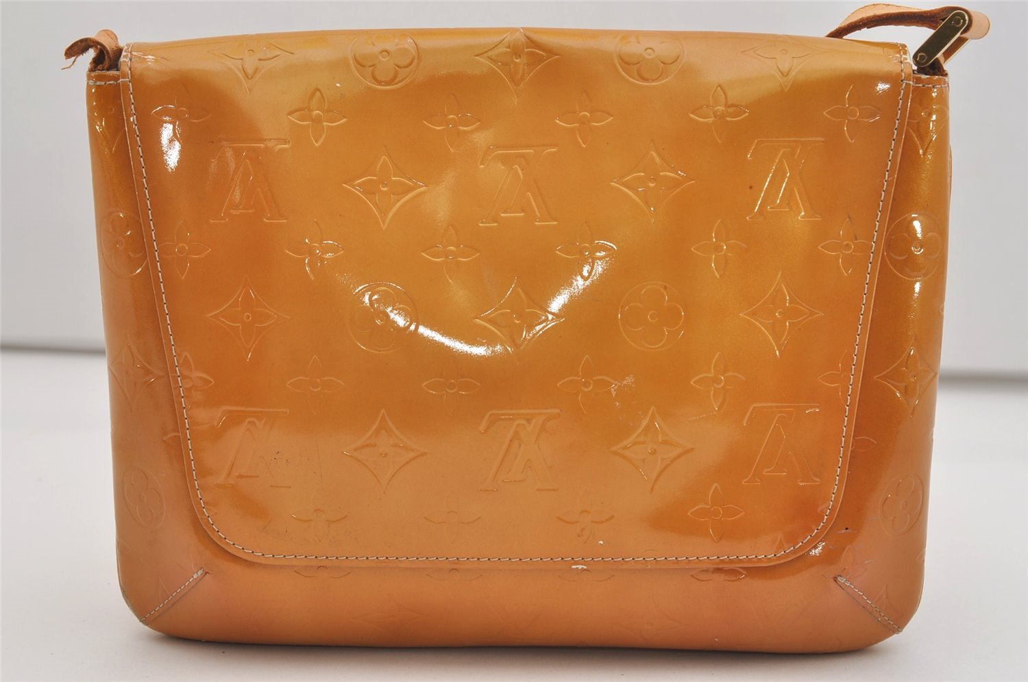 Auth Louis Vuitton Vernis Thompson Street Shoulder Bag Yellow M91008 Junk 4540J