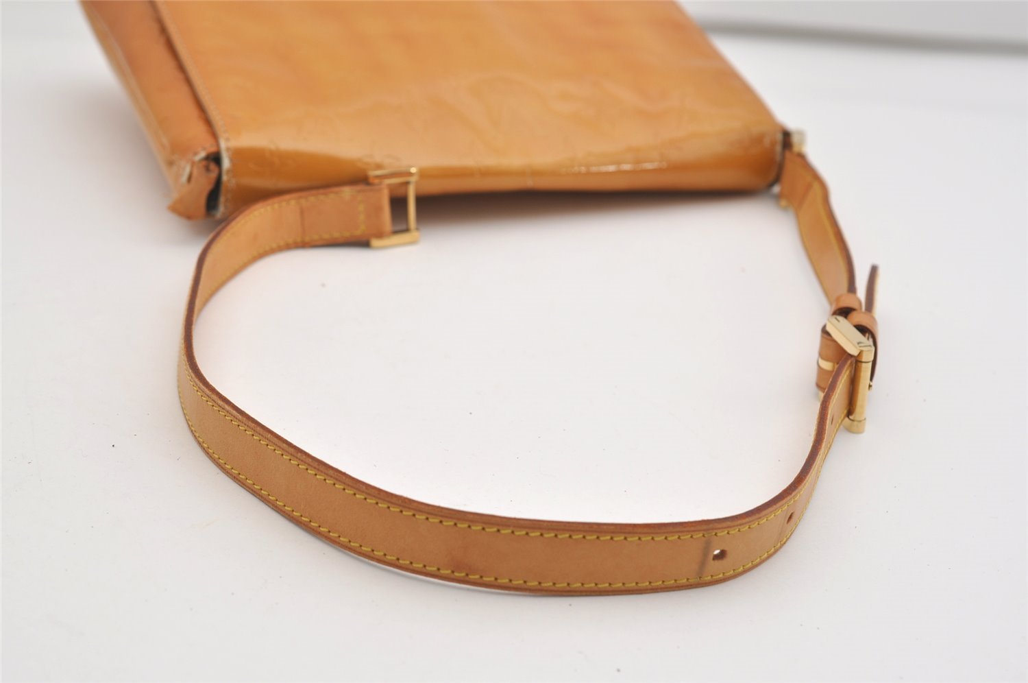 Auth Louis Vuitton Vernis Thompson Street Shoulder Bag Yellow M91008 Junk 4540J