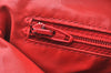 Authentic CELINE Vintage Hand Bag Purse Leather Purple 4541G