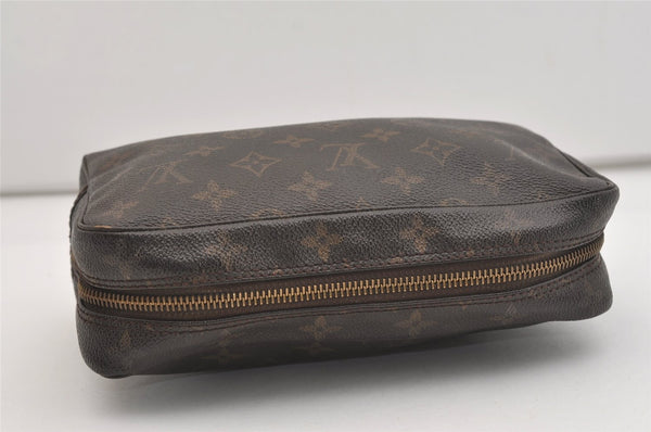 Auth Louis Vuitton Monogram Trousse Toilette 23 Clutch Hand Bag M47524 LV 4541J