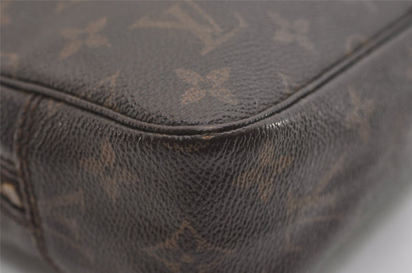 Auth Louis Vuitton Monogram Trousse Toilette 23 Clutch Hand Bag M47524 LV 4541J