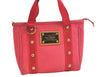 Authentic Louis Vuitton Antigua Cabas PM Hand Bag Pink M40088 LV 4541K