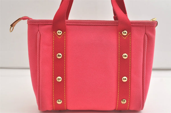 Authentic Louis Vuitton Antigua Cabas PM Hand Bag Pink M40088 LV 4541K