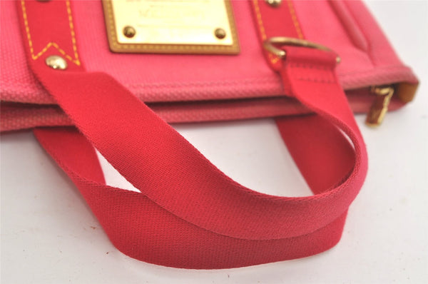 Authentic Louis Vuitton Antigua Cabas PM Hand Bag Pink M40088 LV 4541K