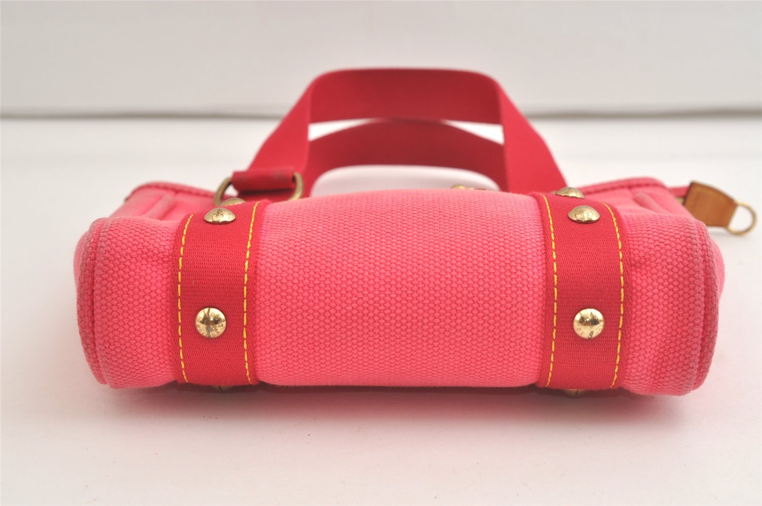 Authentic Louis Vuitton Antigua Cabas PM Hand Bag Pink M40088 LV 4541K