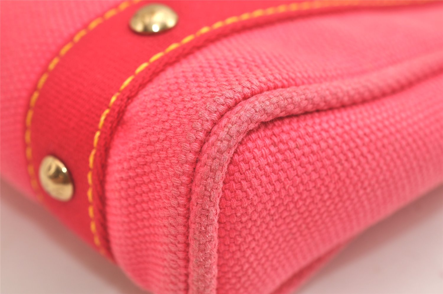 Authentic Louis Vuitton Antigua Cabas PM Hand Bag Pink M40088 LV 4541K