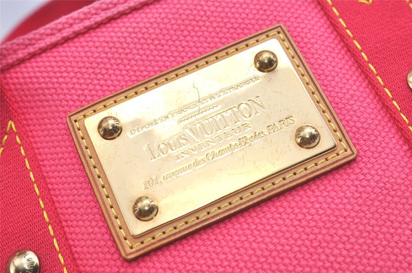 Authentic Louis Vuitton Antigua Cabas PM Hand Bag Pink M40088 LV 4541K