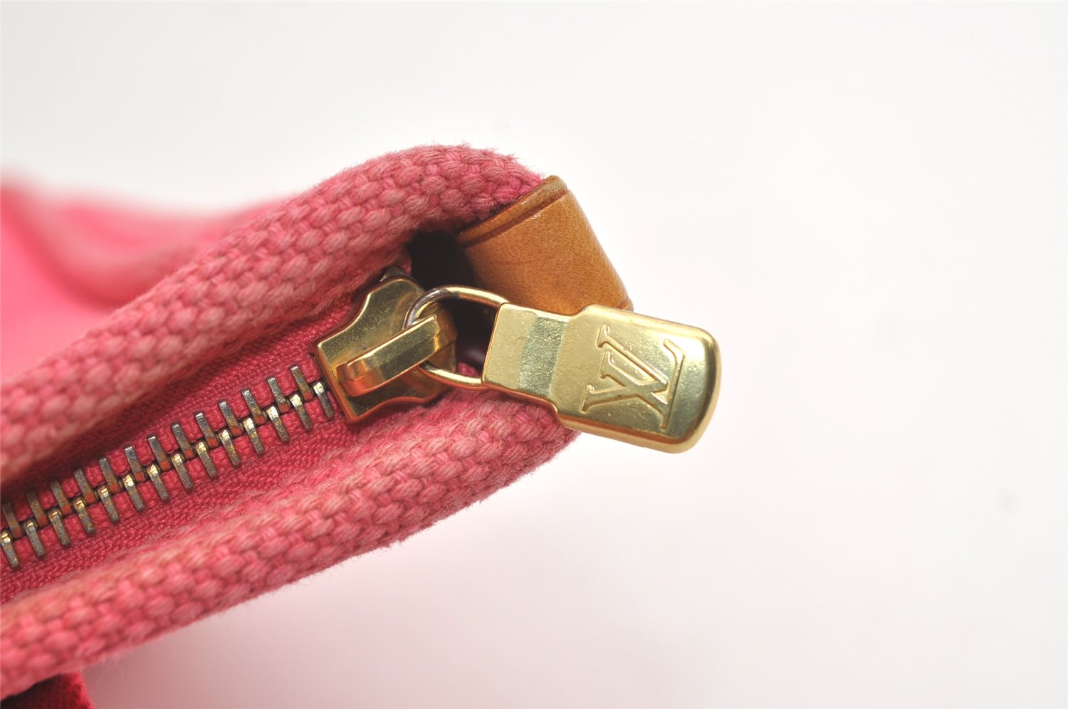 Authentic Louis Vuitton Antigua Cabas PM Hand Bag Pink M40088 LV 4541K