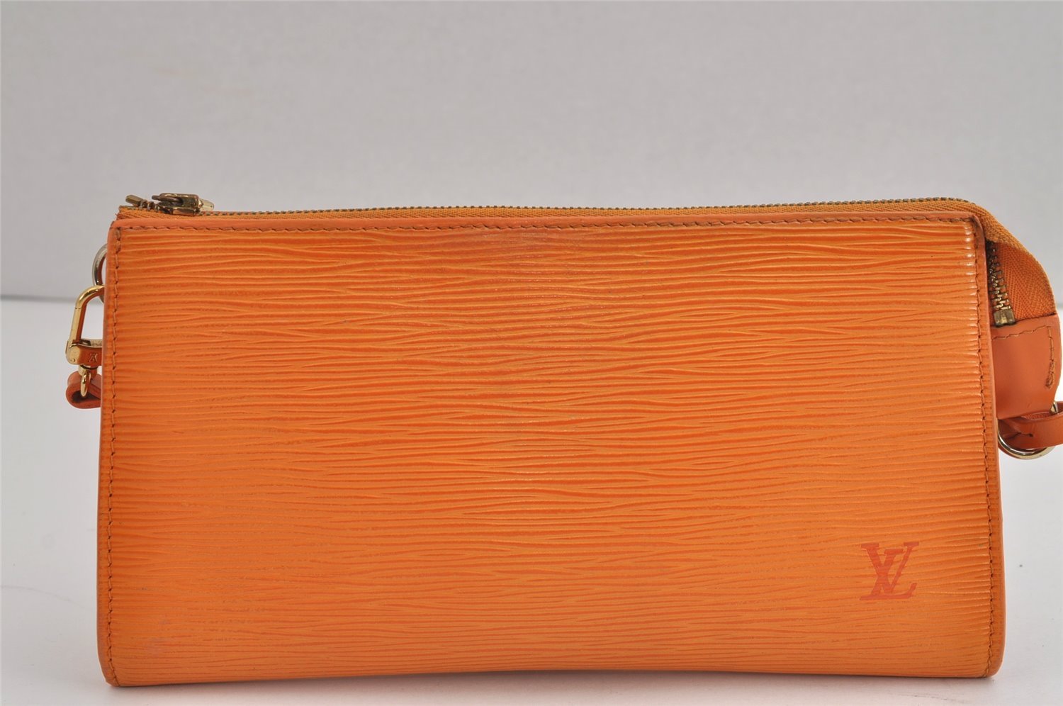 Authentic Louis Vuitton Epi Pochette Accessoires Pouch Orange M5294H LV 4542J