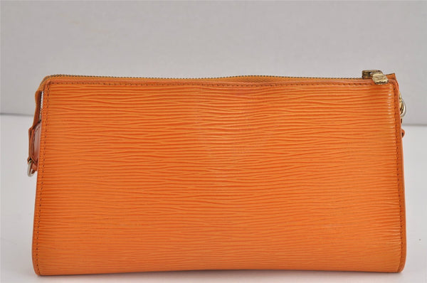 Authentic Louis Vuitton Epi Pochette Accessoires Pouch Orange M5294H LV 4542J