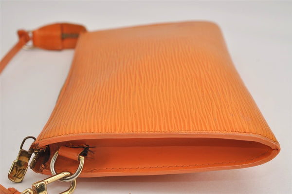 Authentic Louis Vuitton Epi Pochette Accessoires Pouch Orange M5294H LV 4542J