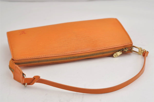 Authentic Louis Vuitton Epi Pochette Accessoires Pouch Orange M5294H LV 4542J