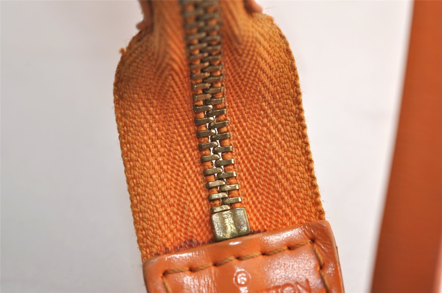 Authentic Louis Vuitton Epi Pochette Accessoires Pouch Orange M5294H LV 4542J