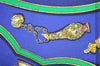 Authentic HERMES Carre 90 Scarf "Qu' importe le flacon..." Silk Navy 4543J