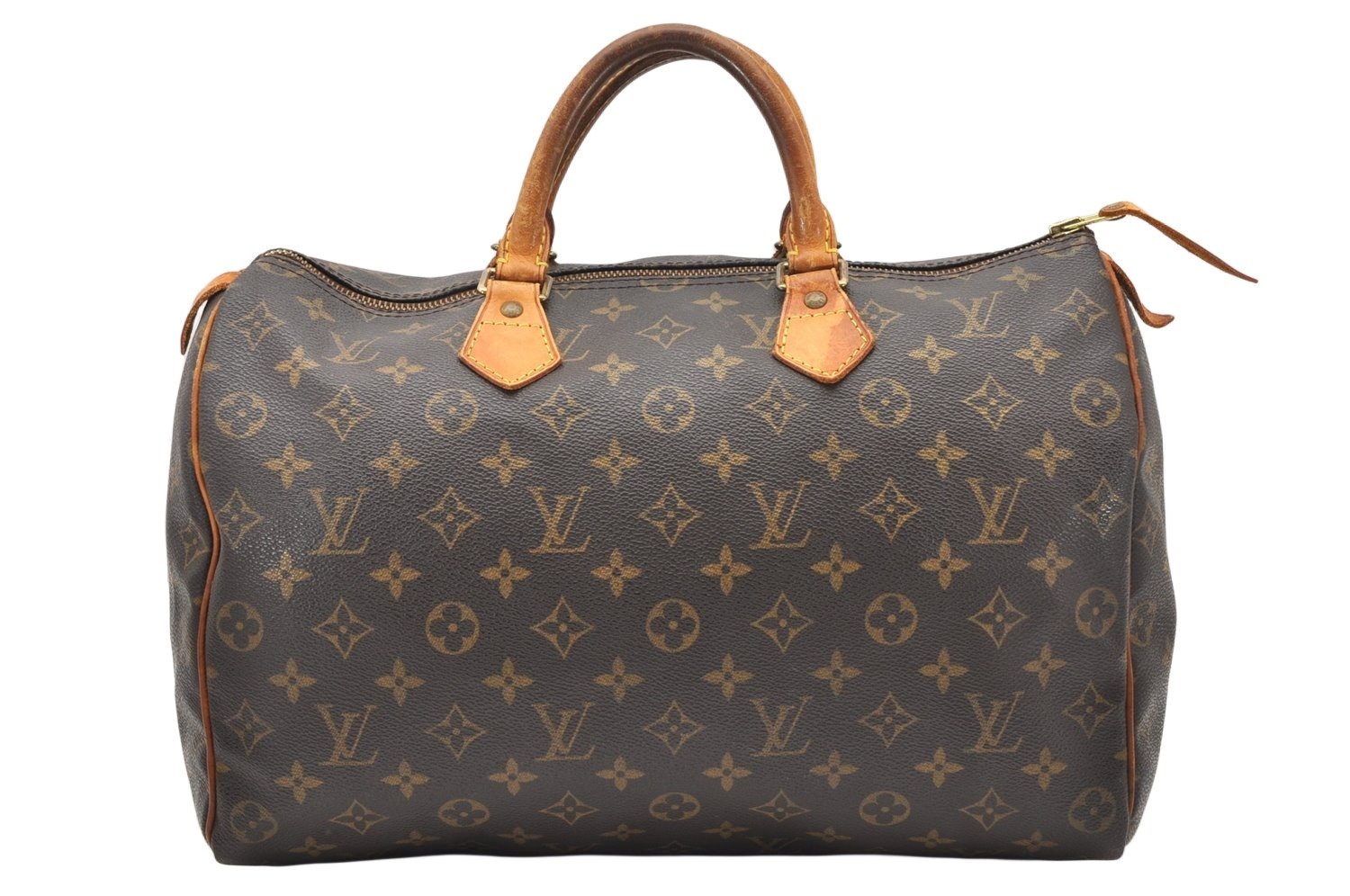 Authentic Louis Vuitton Monogram Speedy 35 Hand Boston Bag M41524 LV 4543K