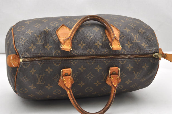 Authentic Louis Vuitton Monogram Speedy 35 Hand Boston Bag M41524 LV 4543K