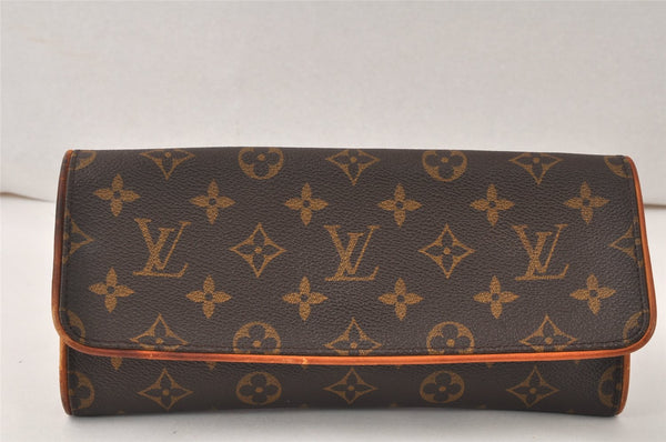Authentic Louis Vuitton Monogram Pochette Twin GM Shoulder Bag M51852 LV 4544K